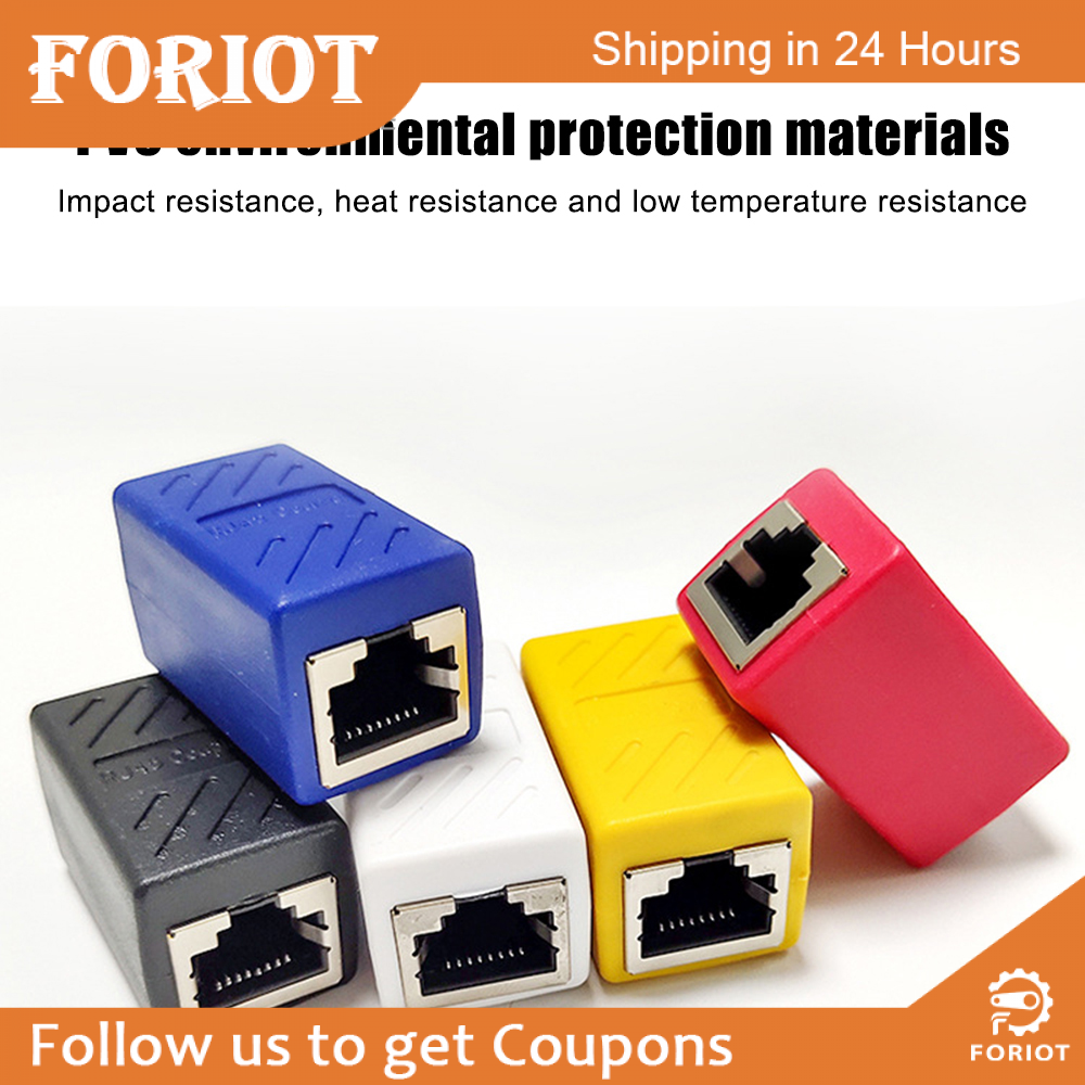 Foriot RJ45 Coupler Ethernet Couplers Ethernet Extender Adapter Cat8 Cat7 Cat6 Cat5e Cat5 Inline Coupler Ethernet Connector