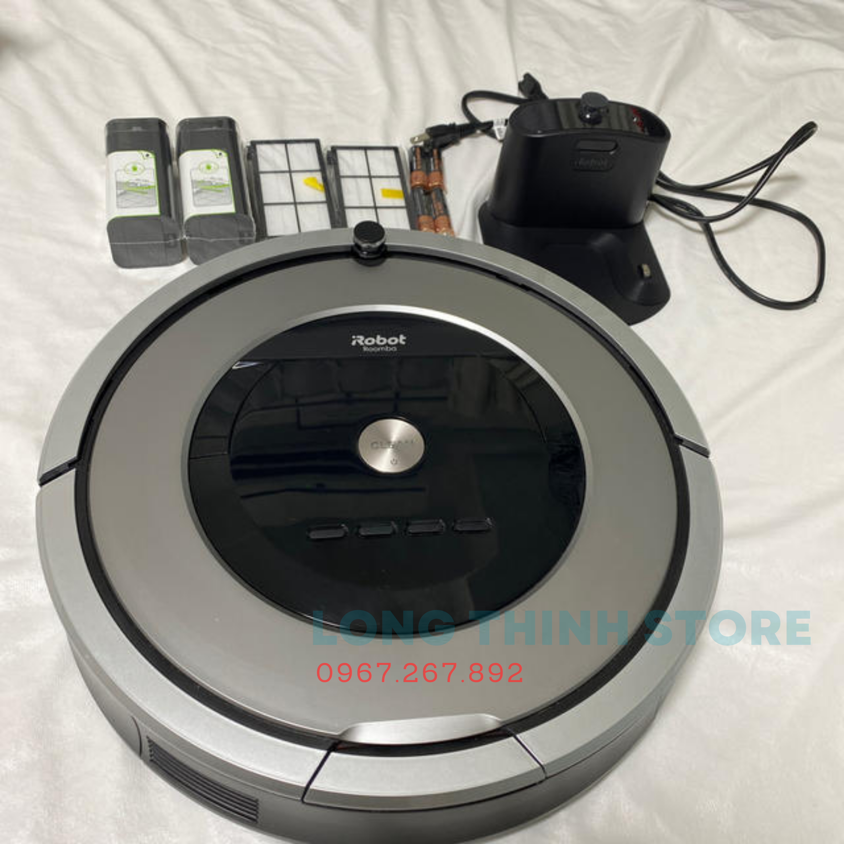 Nội Địa Nhật - Robot hút bụi iRobot Roomba 876 (hút bụi siêu mịn, lập lịch hoạt động, tự động đổ rác, cảnh báo đầy bụi)