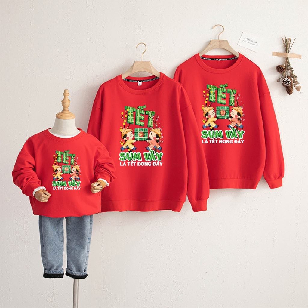 [SĨ] Áo sweater tết 2024 năm RỒNG, áo tết 2024, áo tết gia đình 3/4/5 người, áo tết cho bé trai