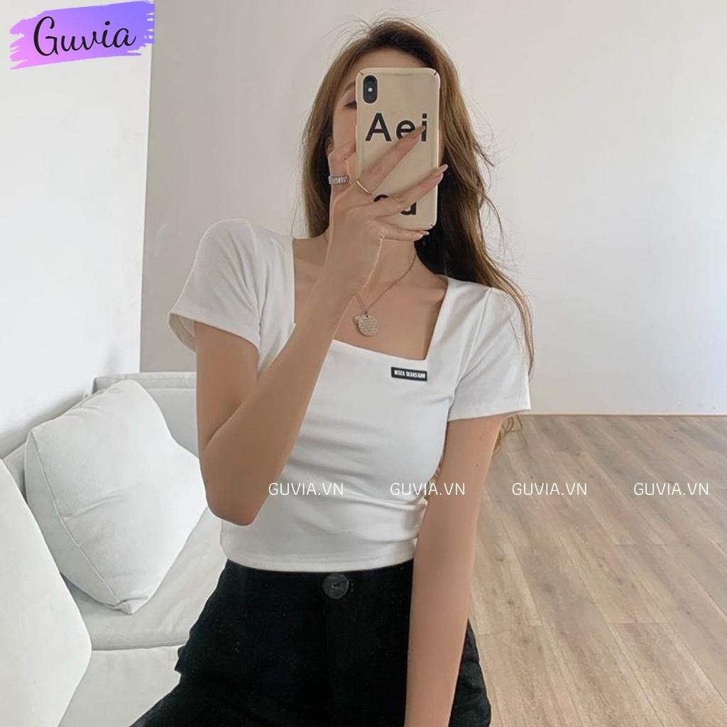 ÁO CỔ U THÊU THUN GÂN YÊU 5