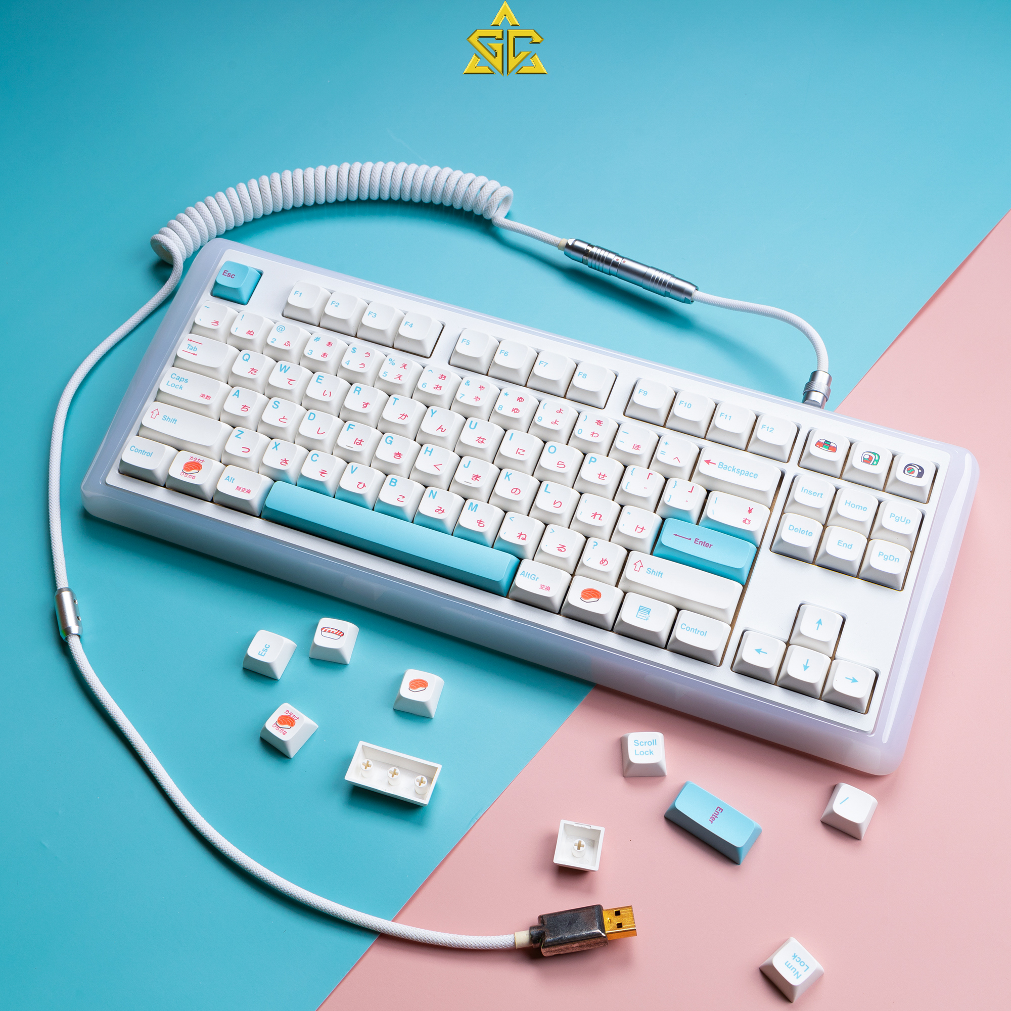 Keycap Sushi 121 nút bàn phím cơ Profile XDA Thick PBT