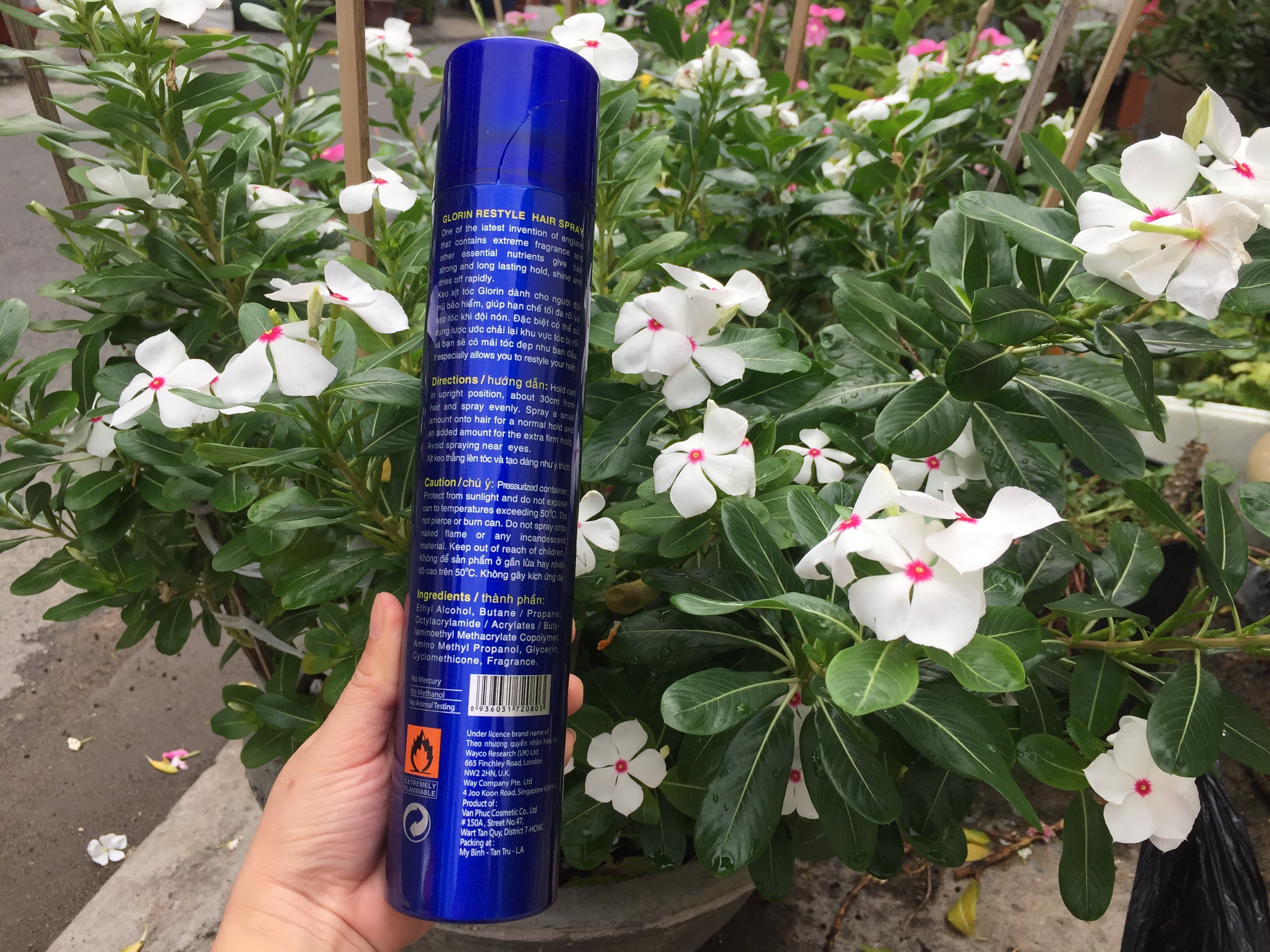 Keo xịt tóc tạo kiểu tóc Glorin 420 ml