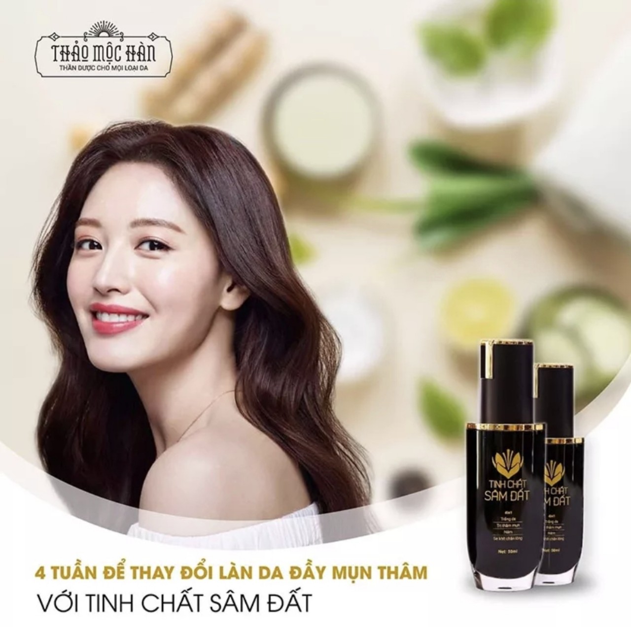 Tinh chất sâm đất tái tạo da triệt tiêu tất cả các loại mụn.
