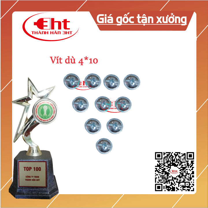 VÍT DÙ BẮT NHỰA + GỖ 4*10 (ĐÓNG GÓI 100G)