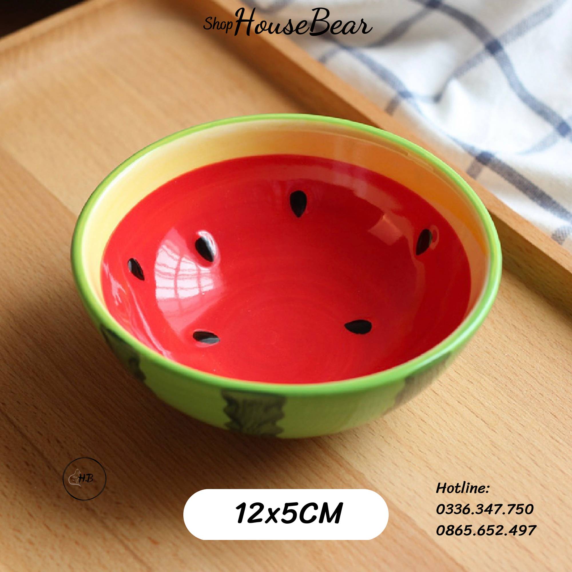 Cốc sứ dưa hấu dễ thương 400ml