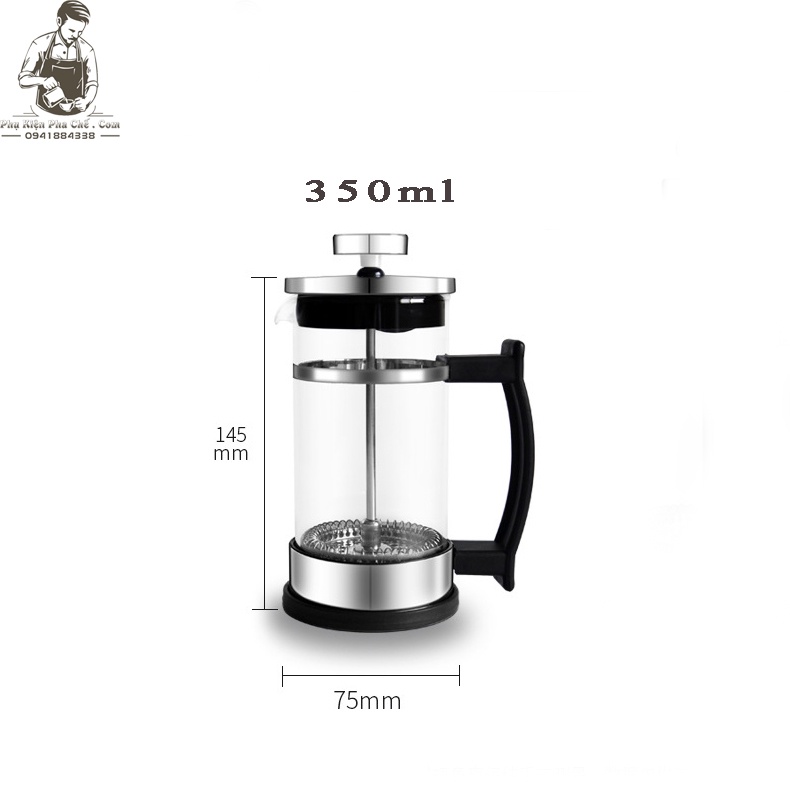 Bình pha trà pha cà phê french press inox 304