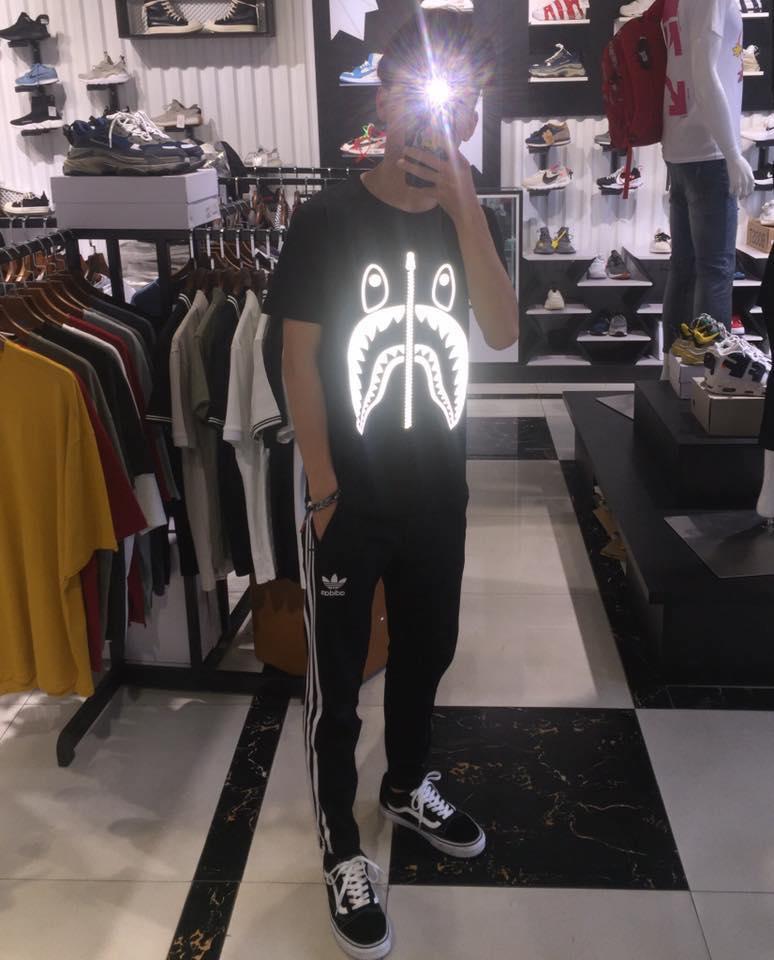 Áo Bape Phản Quang - Tee Bape Shark Cá mập phát sáng