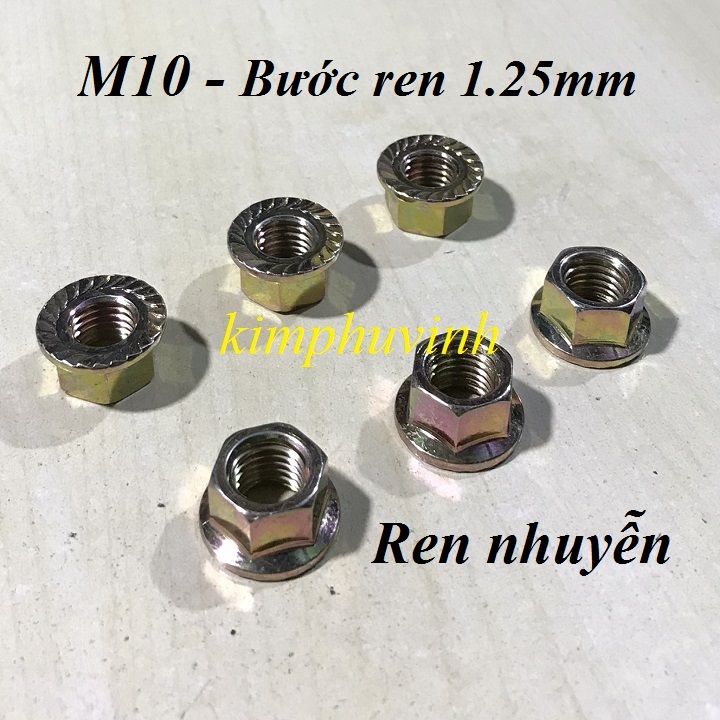 20 con - m10 đai ốc lông đền 10 li - đai ốc ren nhuyễn m10- đai ốc ren mịn 10mm
