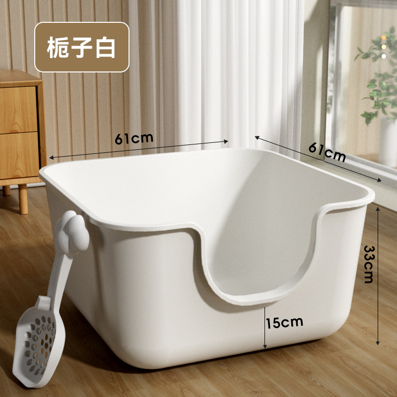 =)+:" chậu cát cho mèo siêu lớn đặc biệt bách khoa toàn thư bán kín mở nhà vệ sinh cho mèo chống văng bên ngoài chậu cát cho mèo con đồ dùng cho mèo