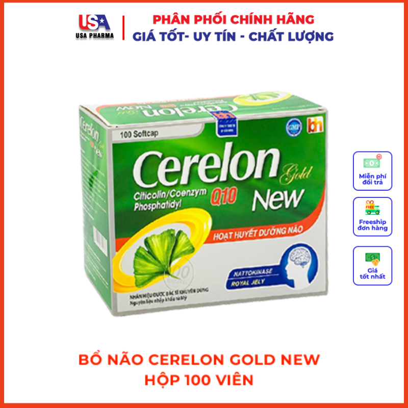 Active blood nourishing brain cerelon Gold new tonic brain enhance missed, lose money, blood circulation-Box 100 tablets