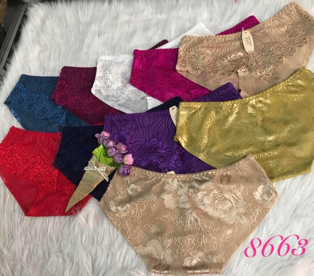 Combo 10 quần ren gấm 8688
