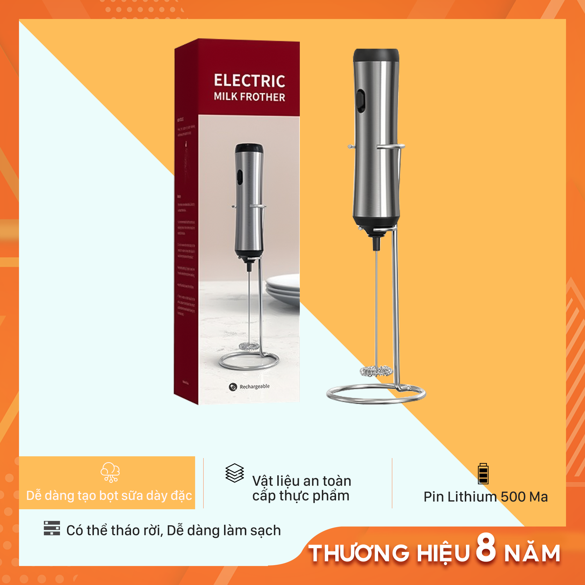 Máy đánh trứng sữa tạo bọt cà phê Cli.ton Xi.ao.mi You.pin