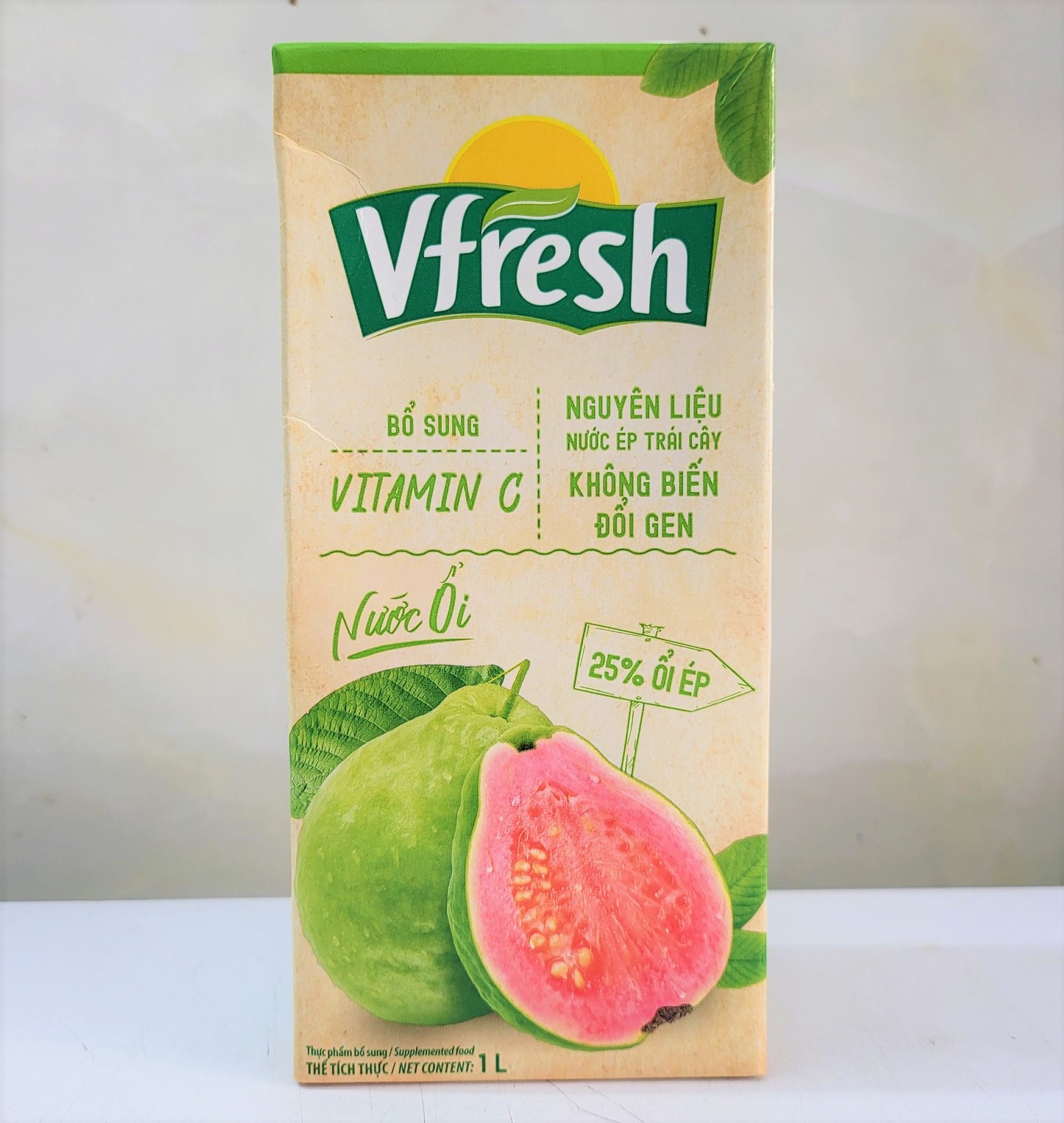 [Hộp 1 Lít] NƯỚC ỔI VFRESH [VN] VINAMILK Guava Nectar Fruit Juice (halal)