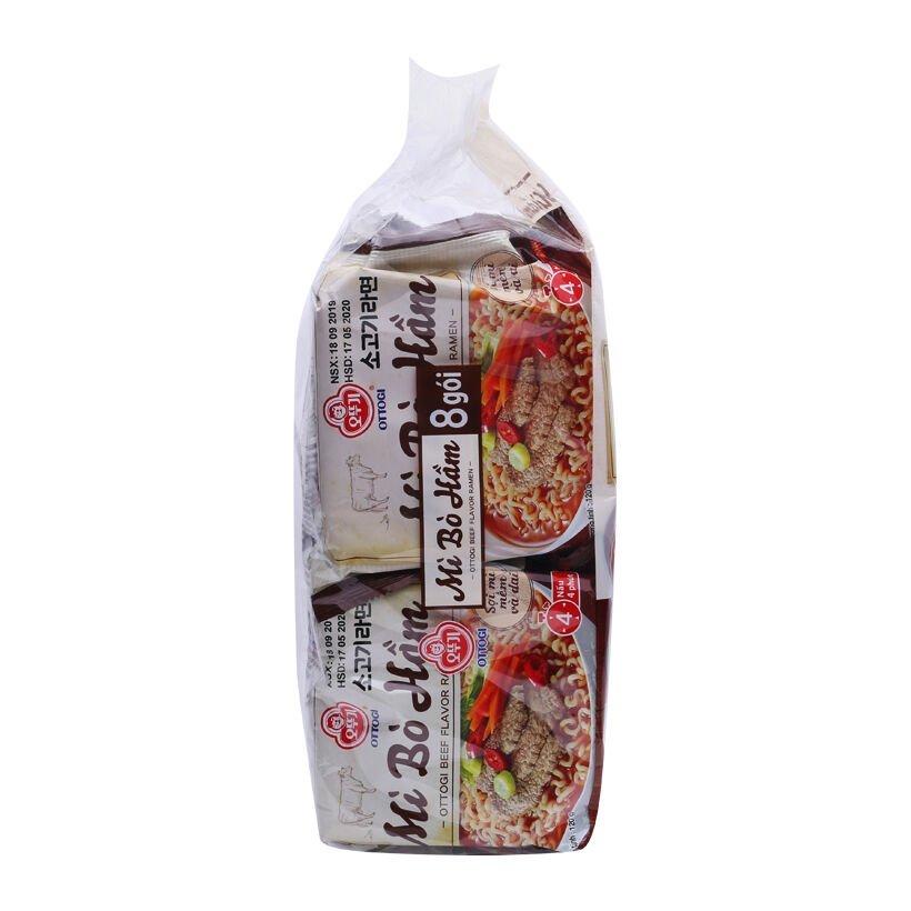 Lốc 8 gói - Mì Bò hầm OTTOGI 120g