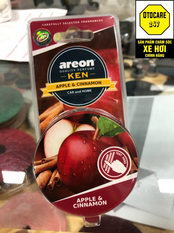 Sáp thơm ô tô hương TÁO & QUẾ – Areon Ken Apple & Cinnamon