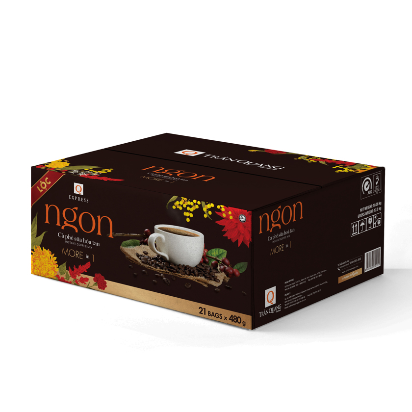 Cà phê sữa pha sẵn Trần Quang 480Gr bao bì mới
