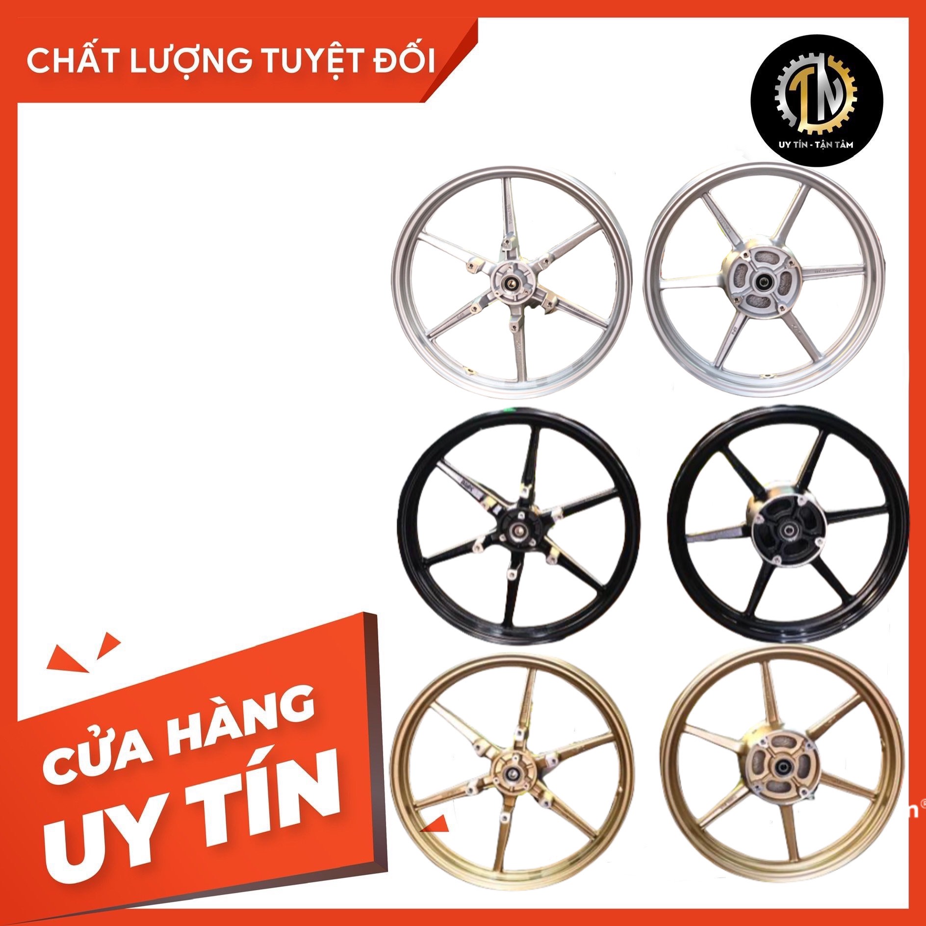 Mâm X1R 6 cây cho Winner size 17 có 3 màu (1.85 - 2.5) hàng chính hãng