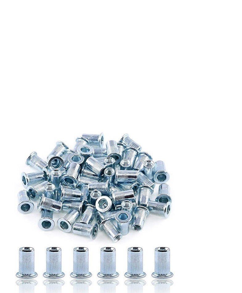 Combo 100c Ốc tán rút M6 thép mạ
