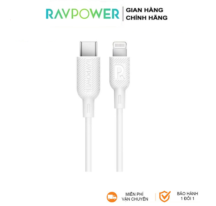Cáp Sạc Type C - lightning RAVpower (MFI) CB054