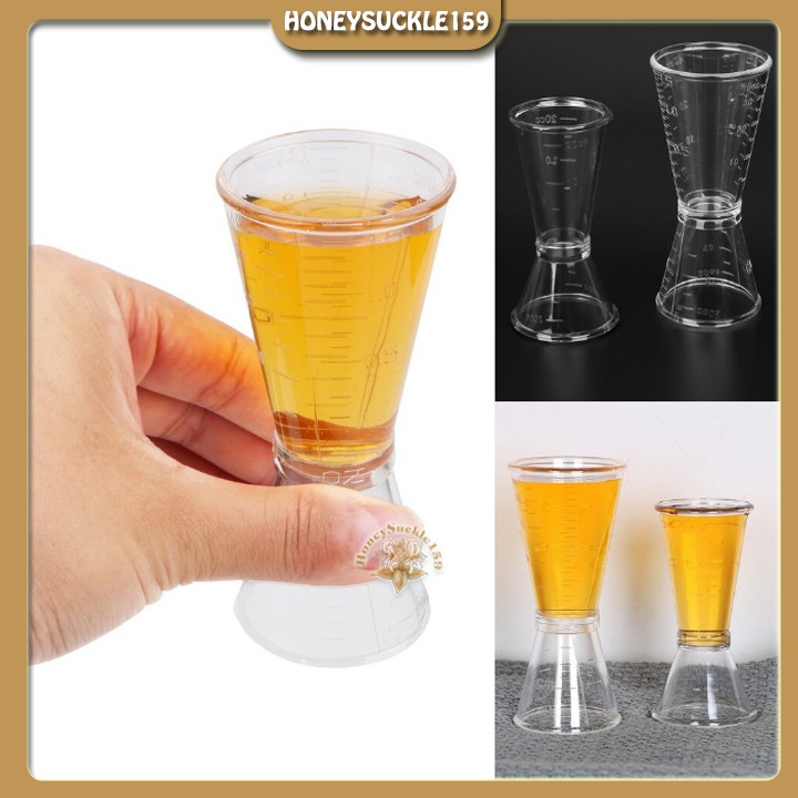 Ly Đong Định Lượng 2 Đầu/Cốc Đong Nhựa Jigger 2 Đầu XPha Chế Định Mức Rõ Ràng 10-20ml/20-40ml