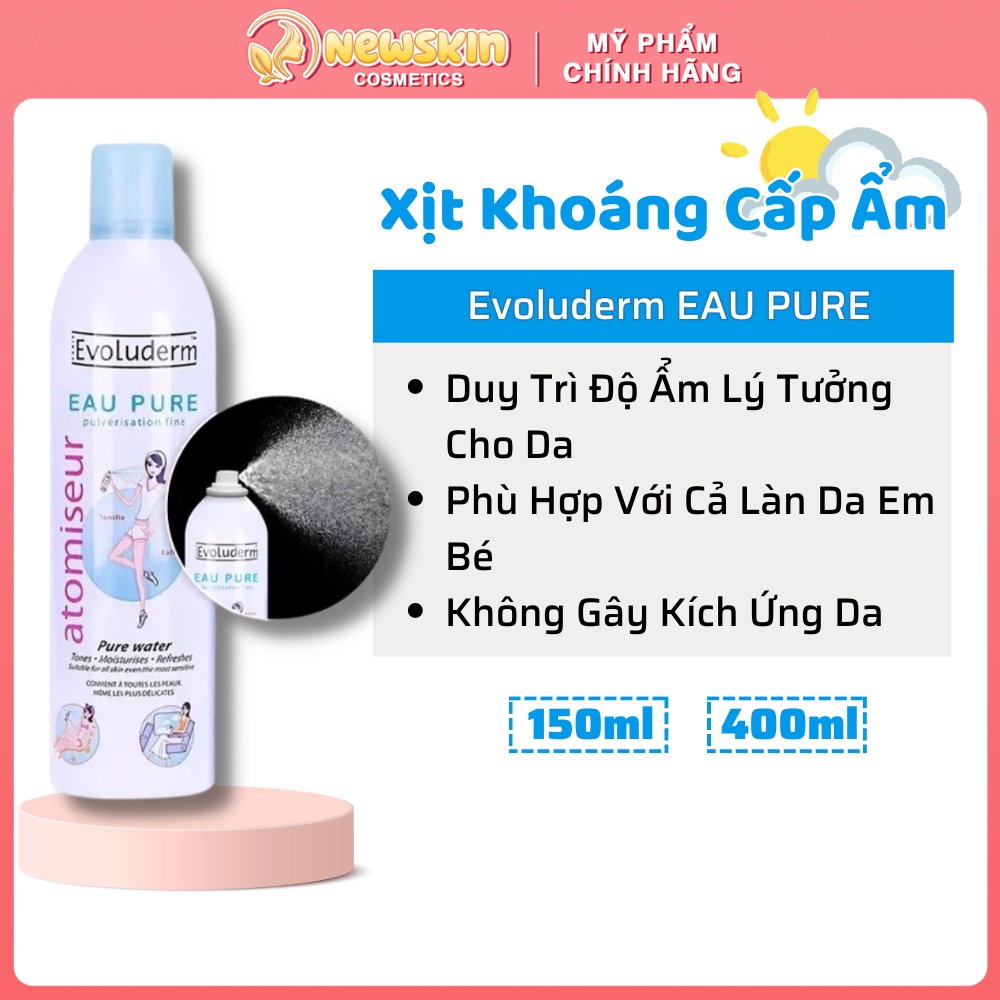 Xịt Khoáng Evoluderm Cấp Ẩm Làm Dịu Da