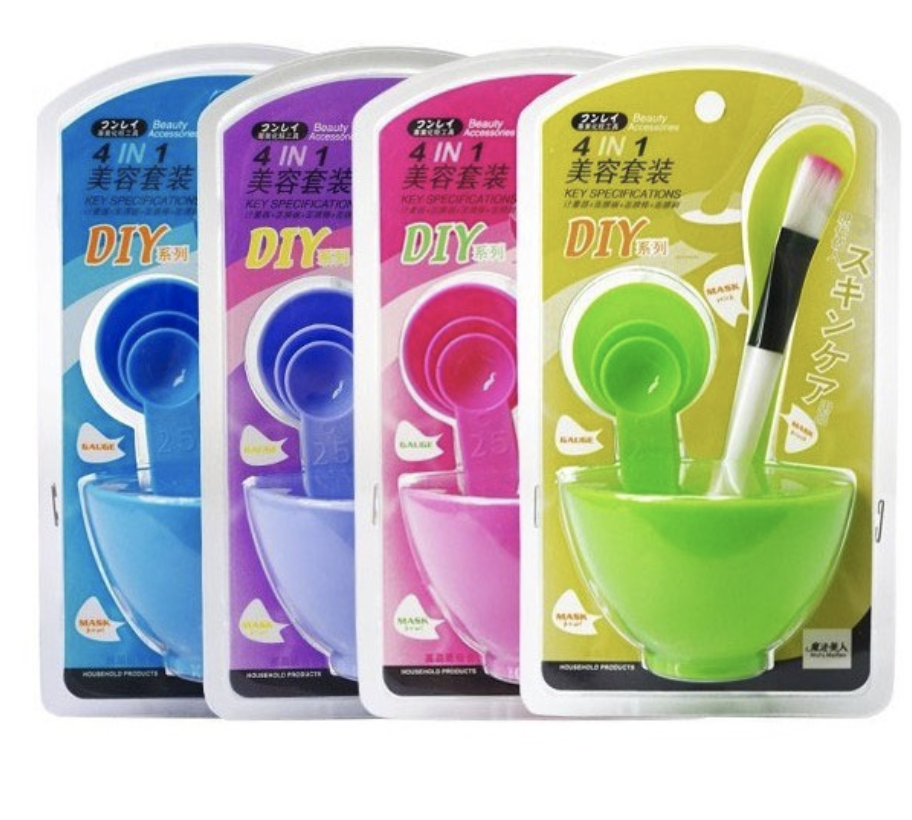 [HCM]Bộ Chén Cọ Trộn Đắp Mặt Nạ 6 Món Dụng Cụ Trộn Mặt Na