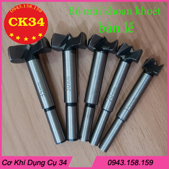 Mũi khoét gỗ khoan gỗ lỗ tròn Dingshi vỏ đỏ 15mm – 35mm