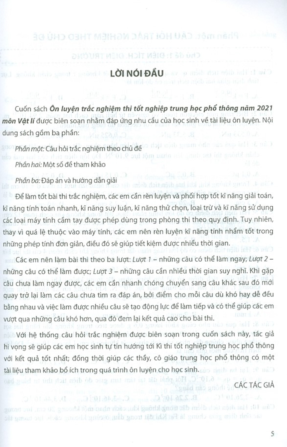 Ôn Luyện Trắc Nghiệm Thi Tốt Nghiệp Trung Học Phổ Thông Năm 2021 Môn Vật Lí