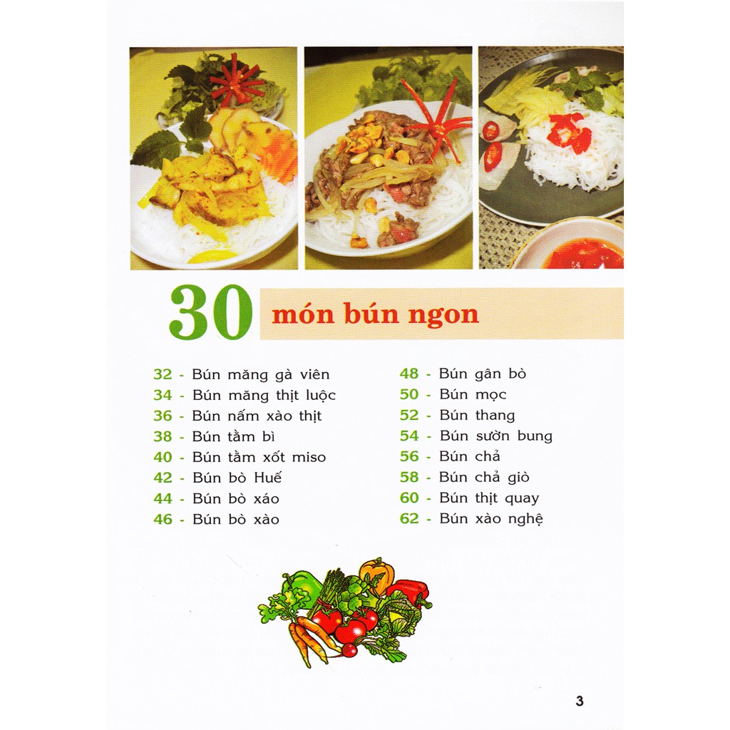 Sách - 30 Món Bún Ngon (Quỳnh Hương)(VT)