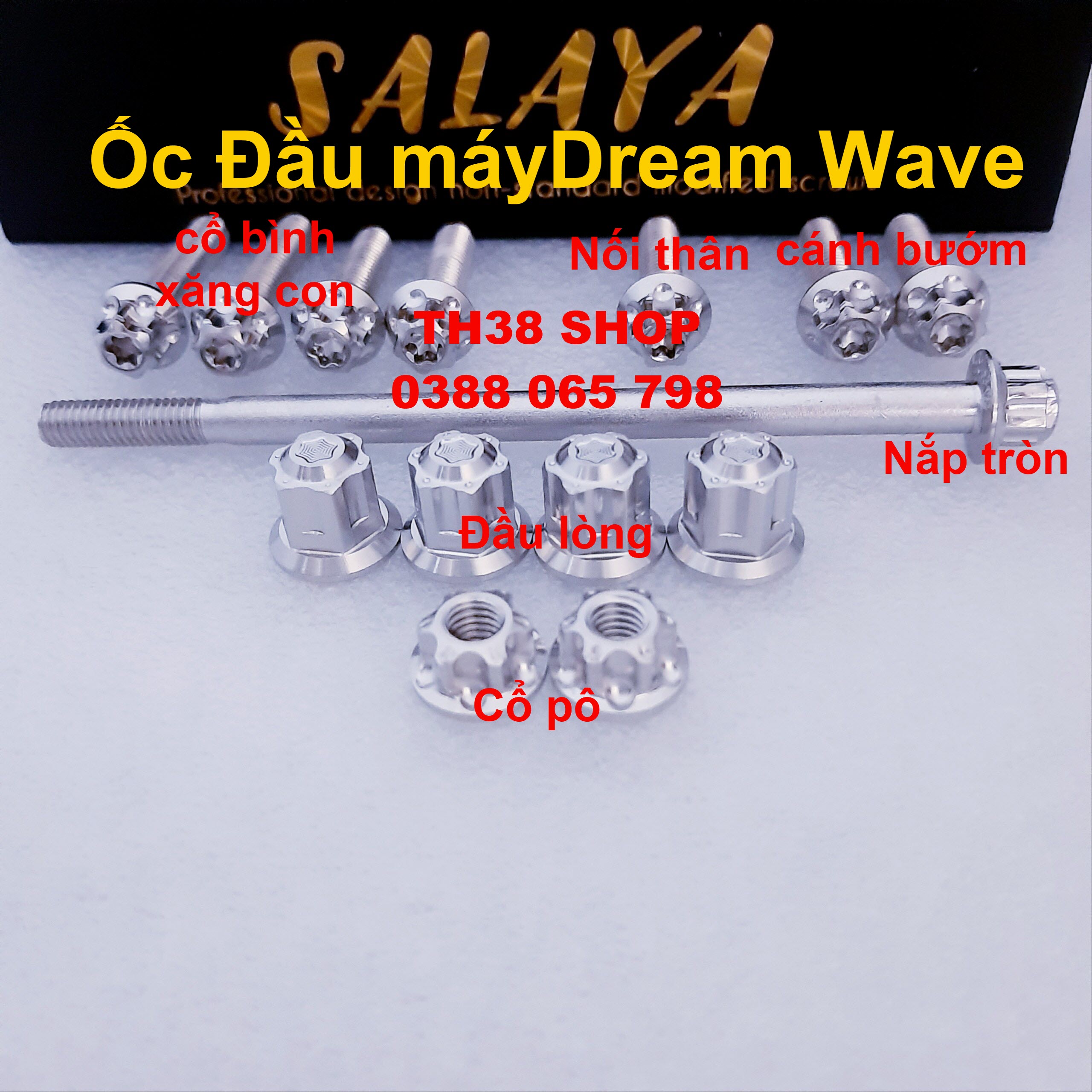 ốc đầu máy dream, wave nhỏ salaya [bộ 14 con]