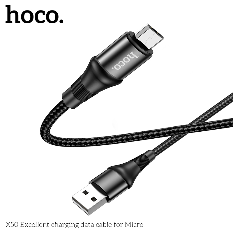 Cáp Sạc Cho Samsung, Xiaomi, Oppo, Android,... Hoco X50 Micro-USB, Cáp Dây Dù Siêu Bền [CHÍNH HÃNG]