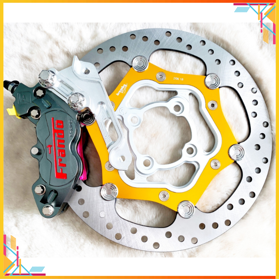 Heo 4pis frando + đĩa oversize khoen inox + pát cnc >>> đi size dĩa 267mm