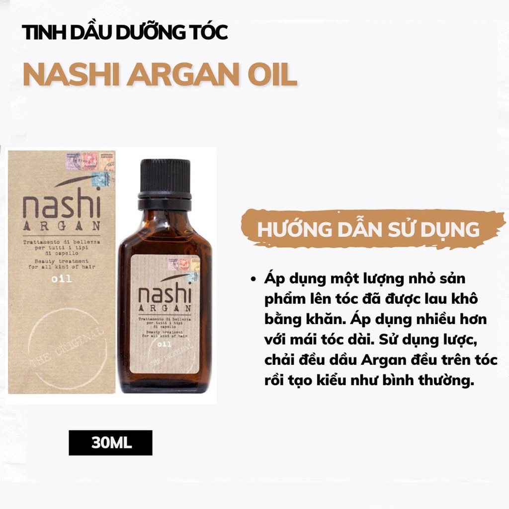 TINH DẦU PHỤC HỒI DƯỠNG BÓNG MỀM TÓC NASHI ARGAN
