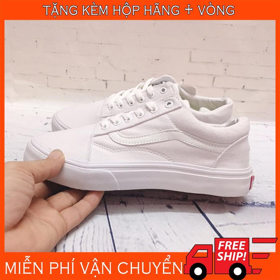 [CÓ KÈM HỘP] Giày Vans Trắng Old Skool (Thời Trang)