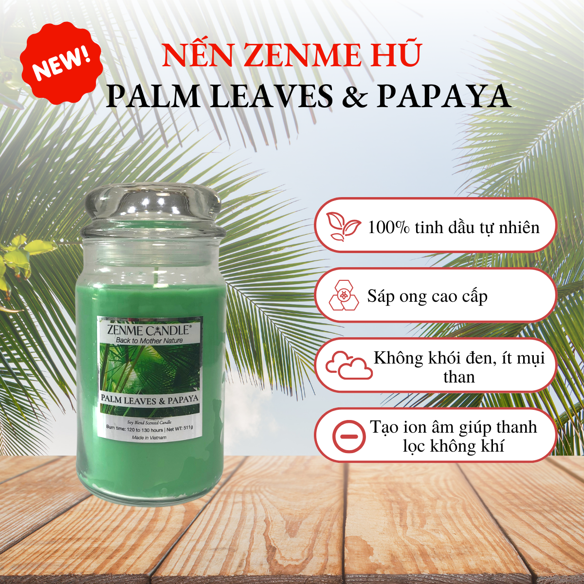 Nến thơm Zenme Hũ