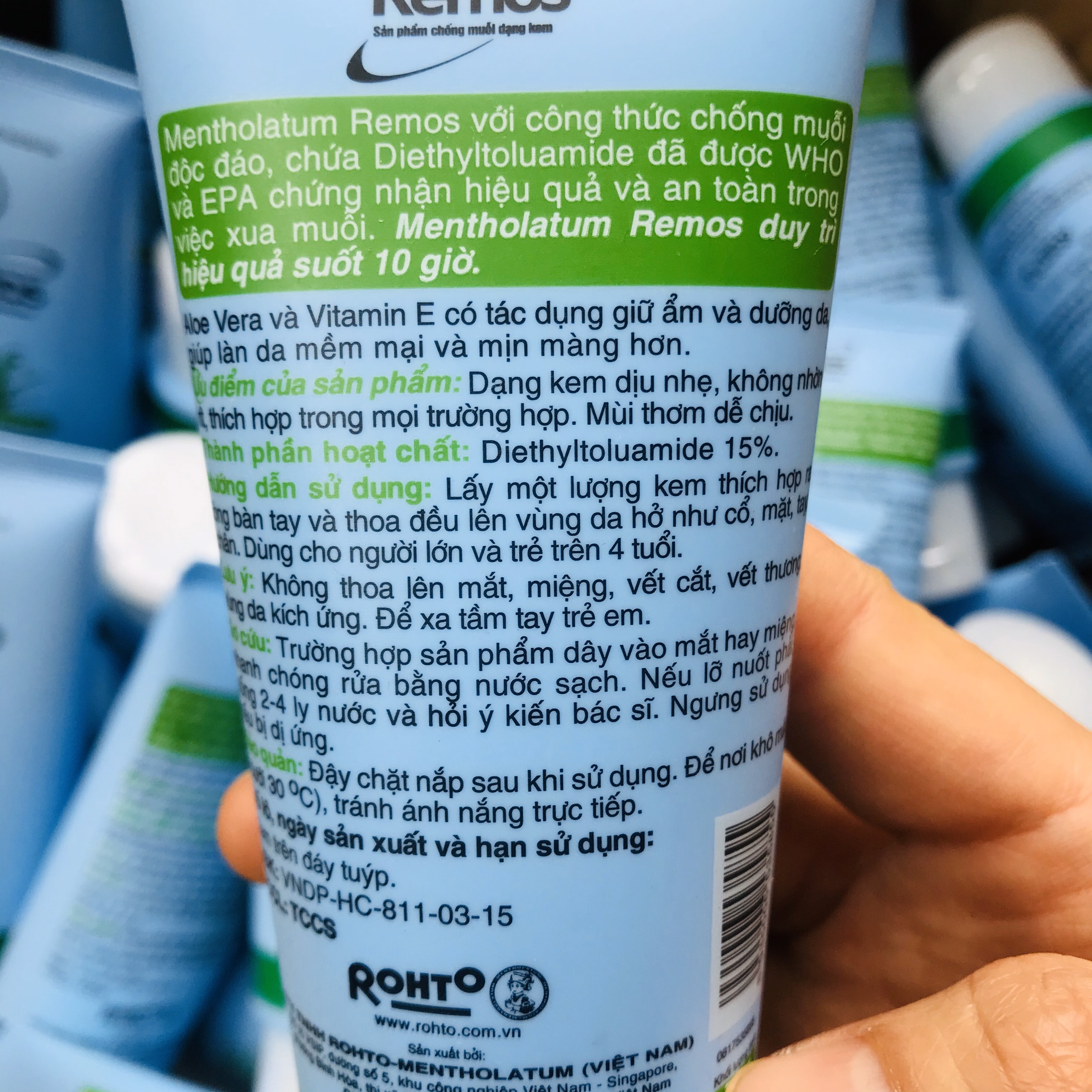 Combo 2 tuýp kem chống muỗi remos 70g