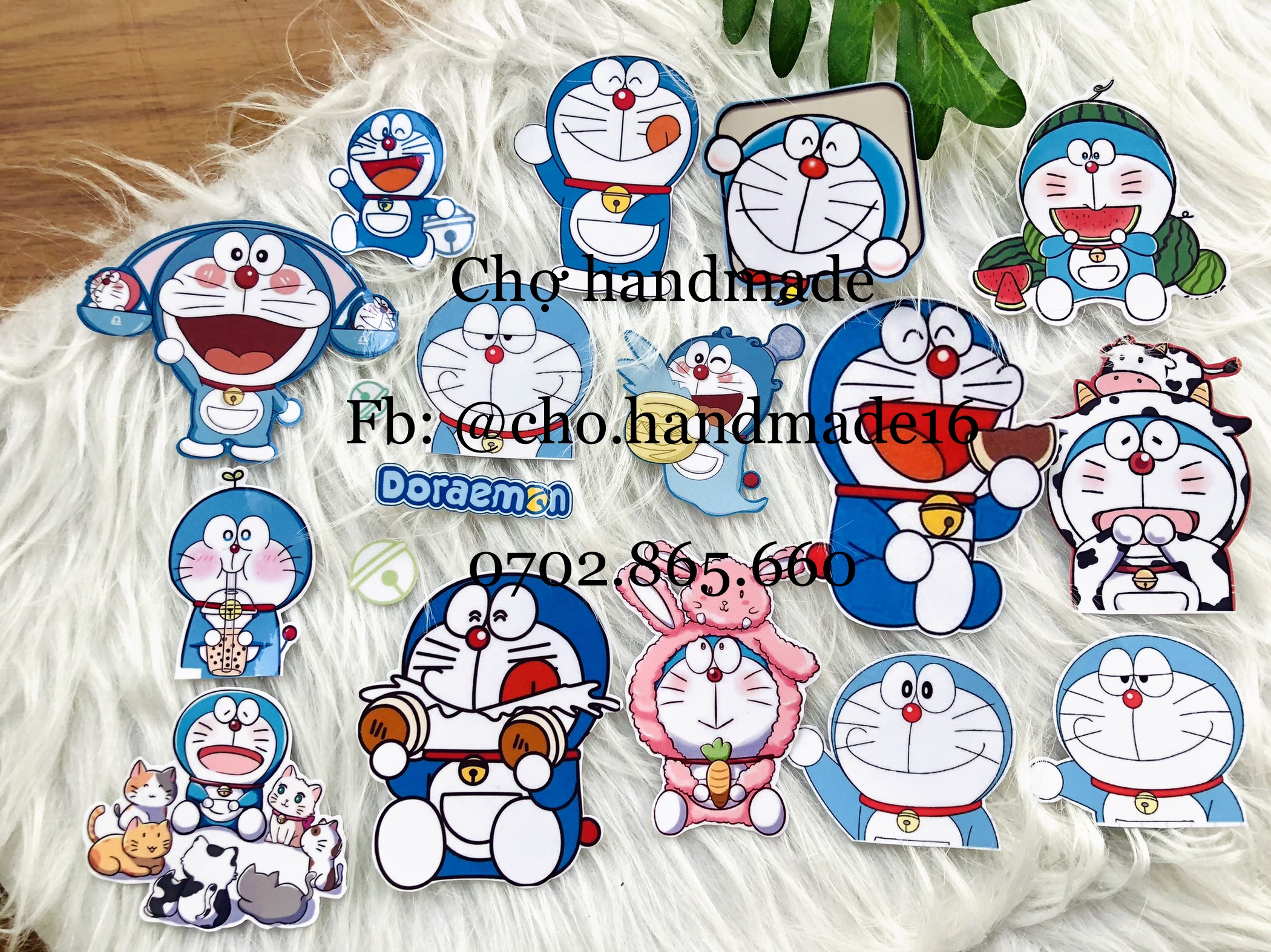 Set hình dán doremon cán pvc CHỐNG THẤM NƯỚC- sticker doraemon