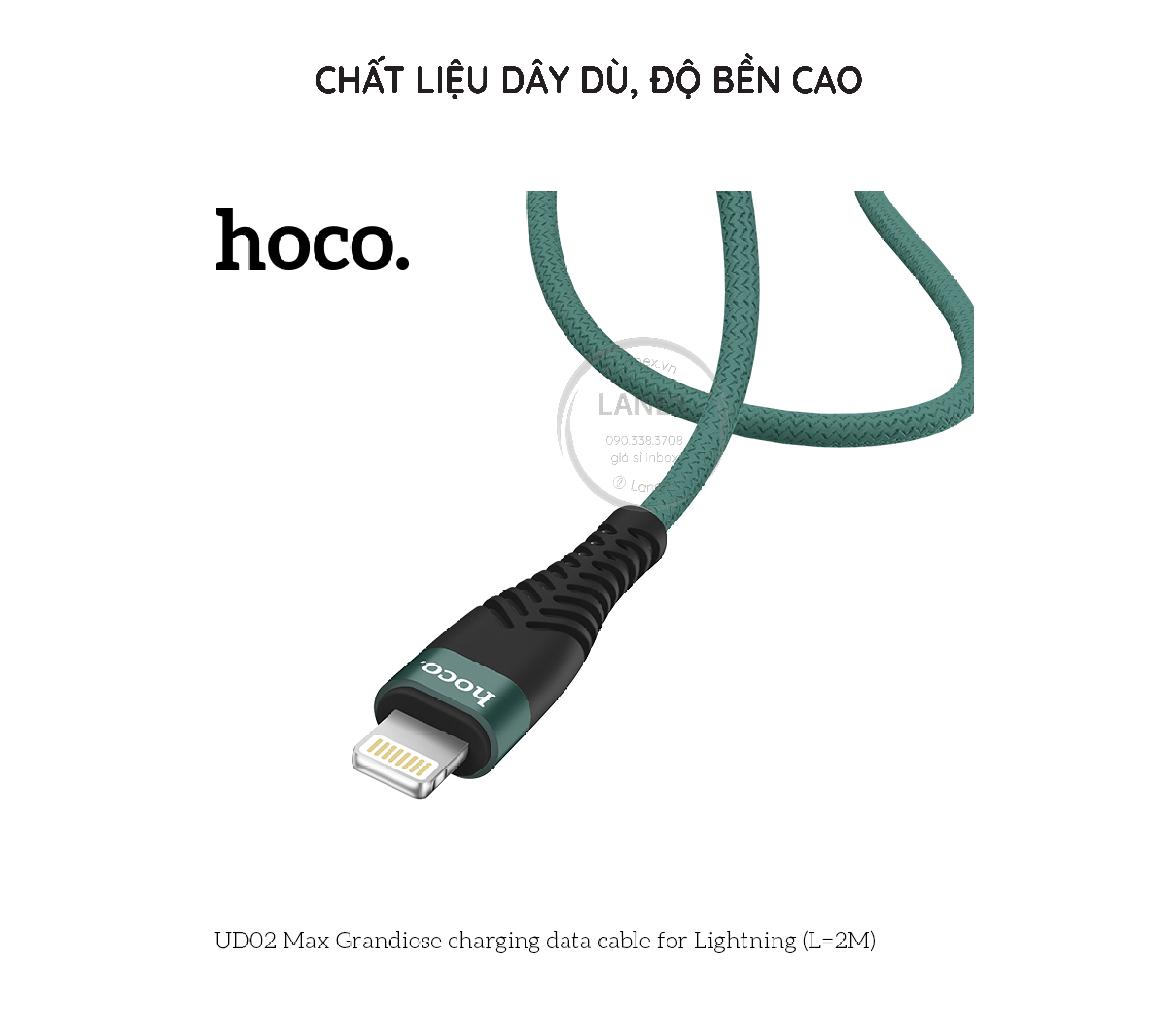 Cáp Sạc Nhanh Hoco Ud02 Max Dây Dù Micro 3.0a Dài 2.0m