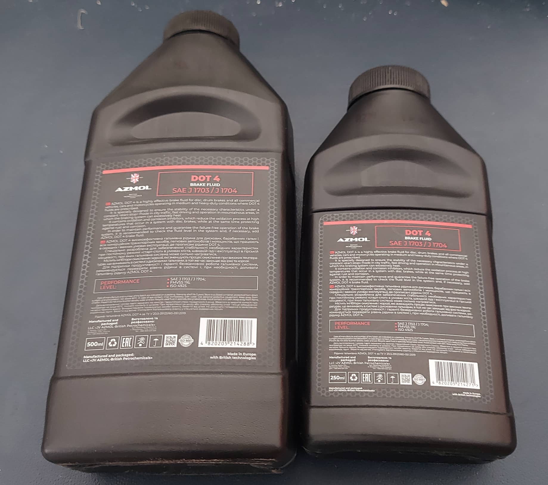 DẦU THẮNG DOT4 AZMOL 500ML VÀ 250ML