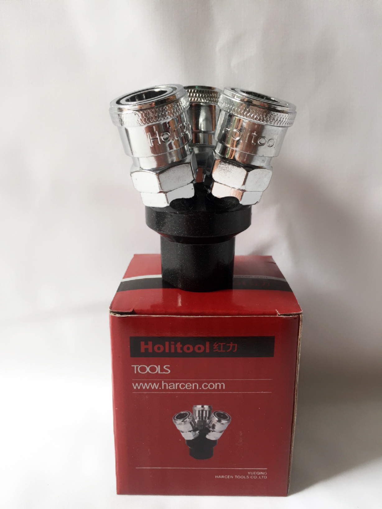 Đầu nối hơi 3 chia tròn holitool