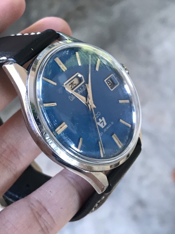 [HCM]Đồng hồ nam CITIZEN AUTO DATER 7 cơ cổ - mặt xanh - Nhật