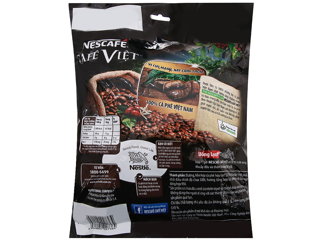 Cà phê đen đá NesCafé Café Việt 5 gói nhỏ (5*16g)
