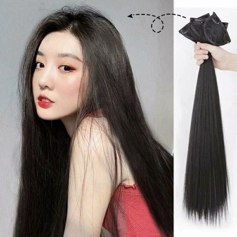 tóc giả kẹp phồng 2 bên thẳng🥰