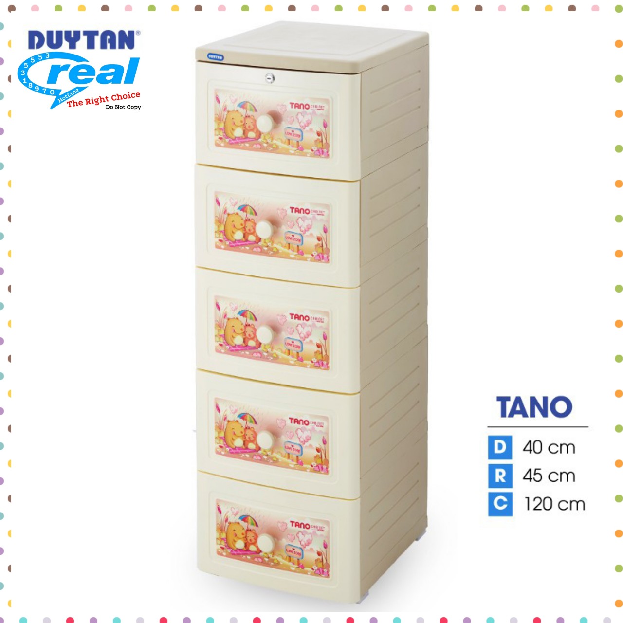 [HCM]Tủ nhựa duy tân TANO 5 Tầng
