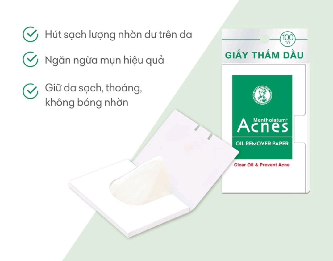 Giấy thấm dầu Acnes Oil Remover 50/100 tờ