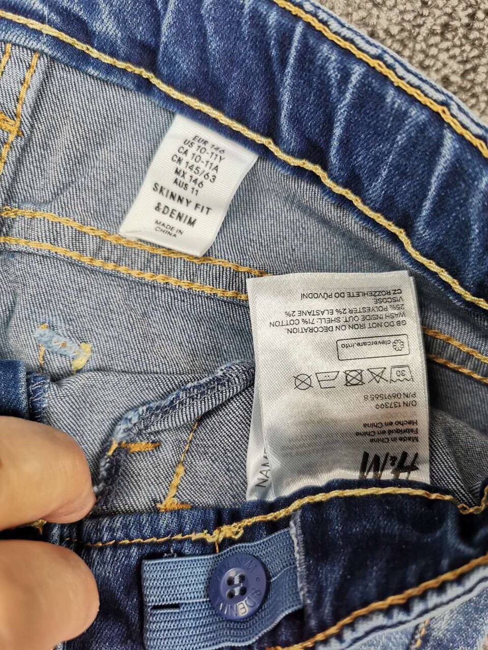 [HCM]Quần Legging Jeans Bò Bé Gái HM Dư Xịn