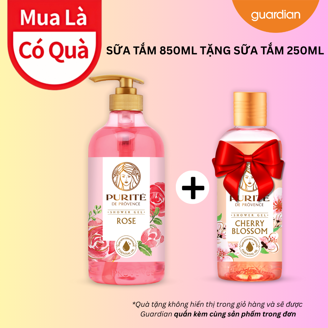 [Gift Quấn Kèm Ngẫu Nhiên] Sữa Tắm Purite Hương Nước Hoa 850Ml Tặng Sữa Tắm 250Ml