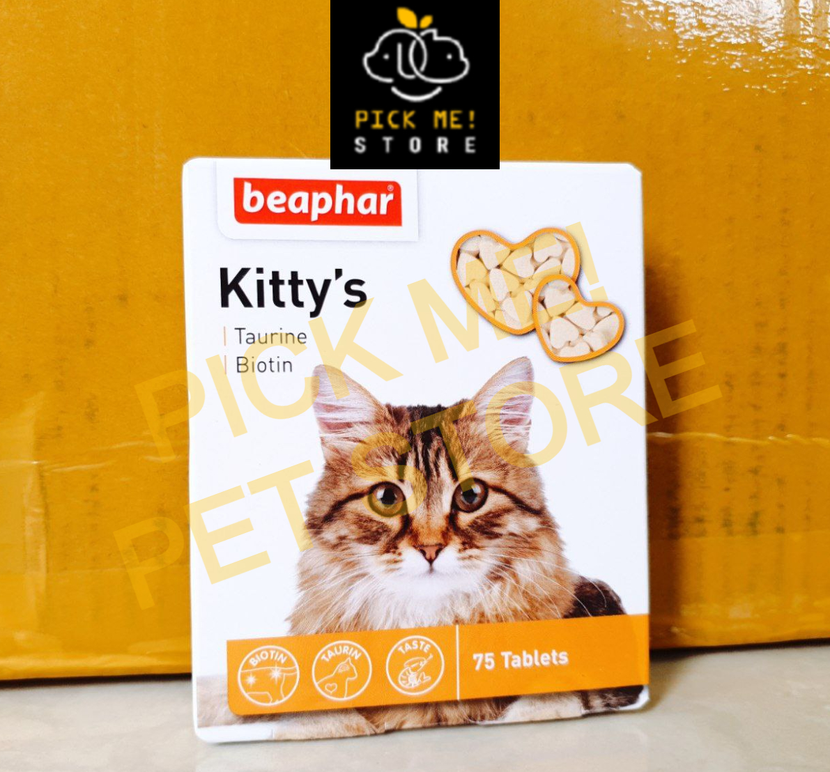 BEAPHAR Kitty s Taurine, Biotin - Viên Hỗ Trợ Tim Mạch, Mắt Sáng, Mượt Lông