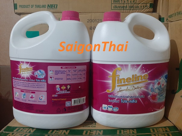 Nước giặt xã Fineline Can 3000ml (Thái Lan) - Hồng đậm đặc