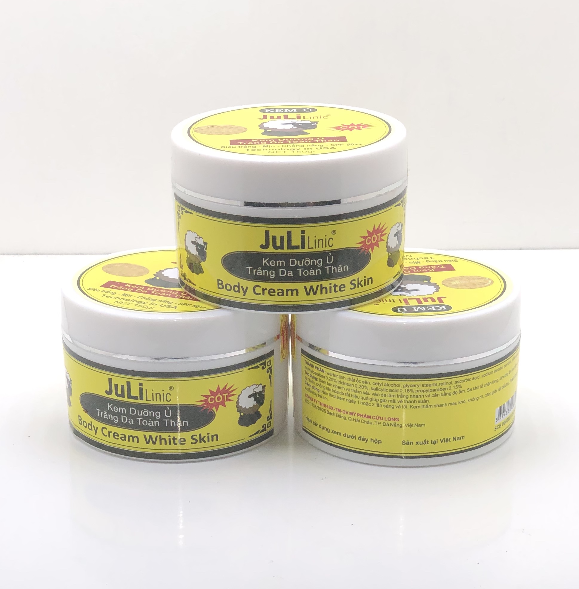 [HCM]Kem Ủ Trắng Da Toàn Thân Cấp Tốc JuLi 150g